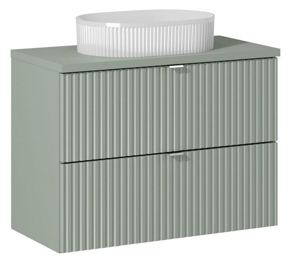Comad Koupelnová skříňka s deskovým umyvadlem SET-LRG B RG 80 zelená