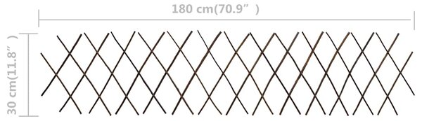 Vrbové trelážové ploty 5 ks 180 x 30 cm 147759