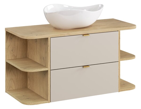 Comad Koupelnová skříňka s deskovým umyvadlem SET-DC B CREMONA 100 kašmír/dub cremona