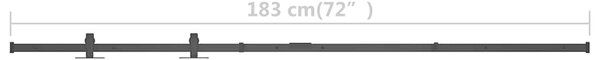 Kování pro posuvné dveře skříně uhlíková ocel 183 cm 148017