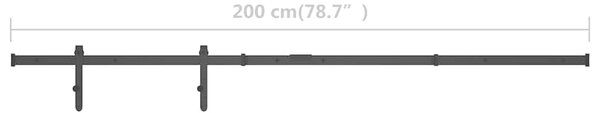 Kování pro posuvné dveře skříně uhlíková ocel 200 cm 148014