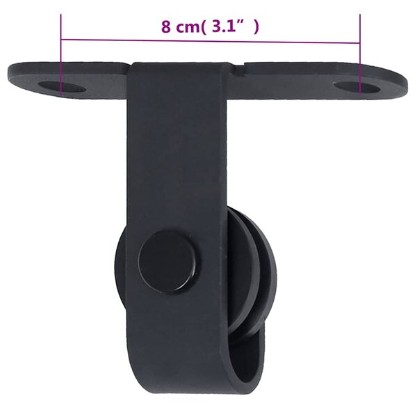 Kování pro posuvné dveře skříně uhlíková ocel 122 cm 148020
