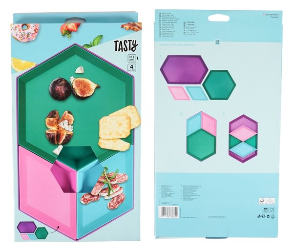 Servírovací sada na tapas URBAN OASIS 4 ks barevná