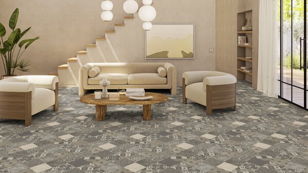 PVC Tarkett Iconik 450 - Zaragoza Tile Stone 4 m