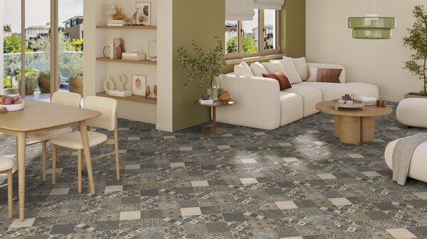 PVC Tarkett Iconik 450 - Zaragoza Tile Stone 4 m