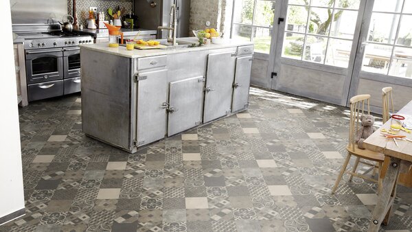 PVC Tarkett Iconik 450 - Zaragoza Tile Stone 4 m
