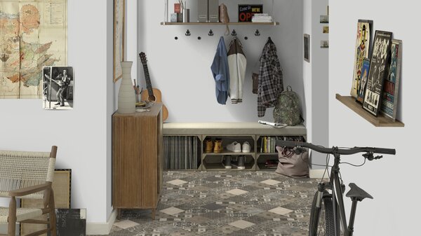 PVC Tarkett Iconik 450 - Zaragoza Tile Stone 4 m