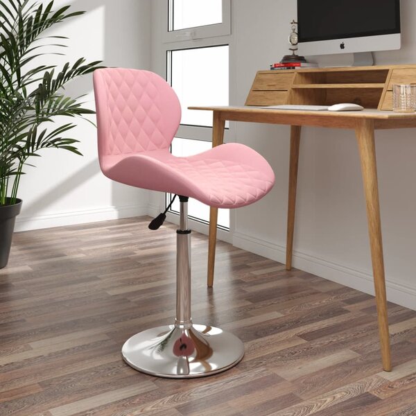 Barová stolička růžová samet