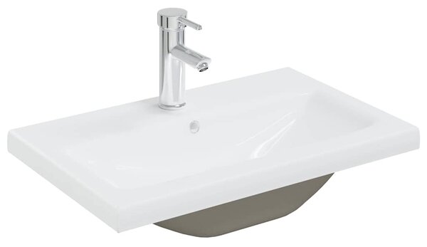 Zápustné umyvadlo s baterií 61 x 39 x 18 cm keramické bílé 148624