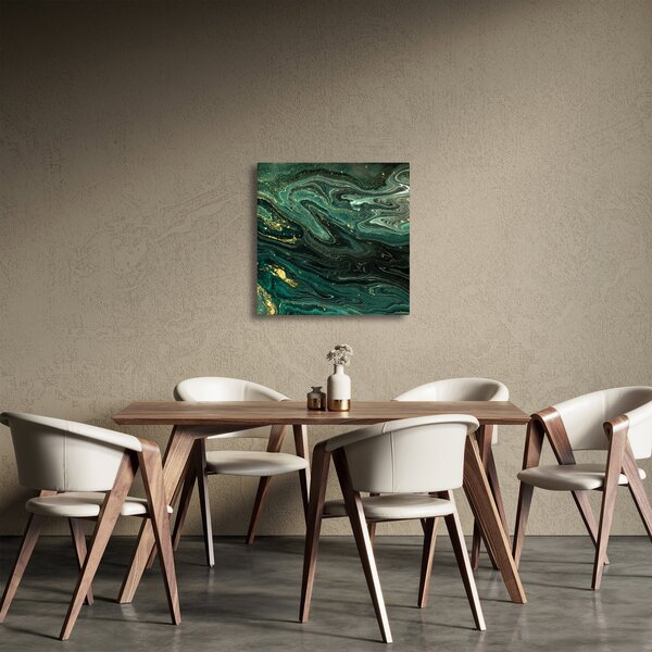 Obraz - Zelený mramor (30x30 cm)