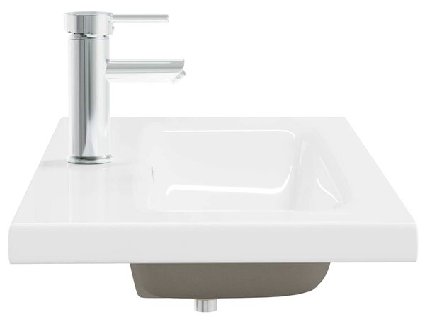 Zápustné umyvadlo s baterií 81 x 39 x 18 cm keramické bílé 148625