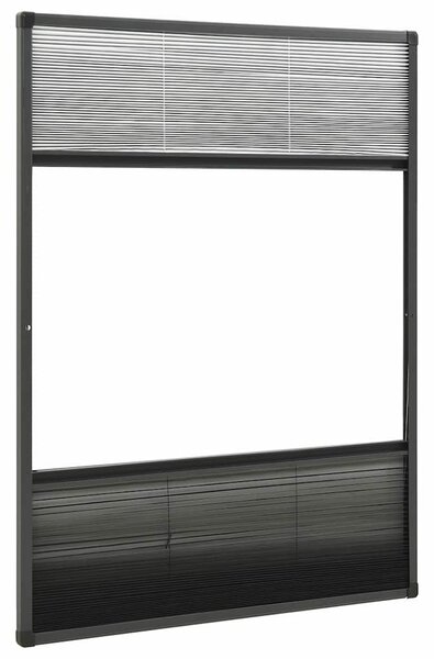 Plisovaná okenní síť proti hmyzu se zástěnou hliník 80 x 120 cm 148684
