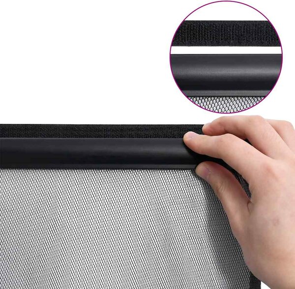 Dveřní síť proti hmyzu se síťovanou clonou černá 100 x 220 cm 148710
