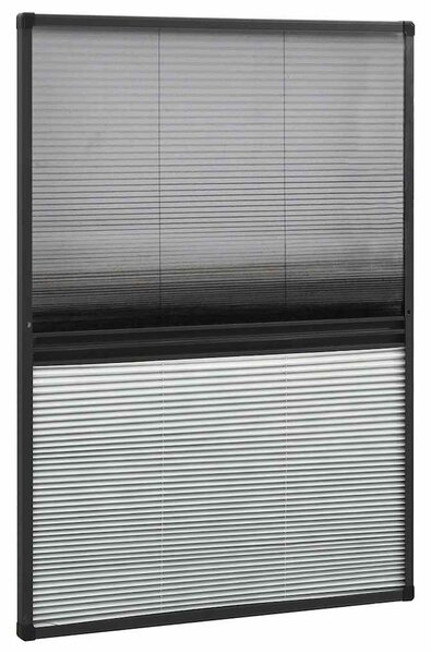 Plisovaná okenní síť proti hmyzu se zástěnou hliník 80 x 120 cm 148684