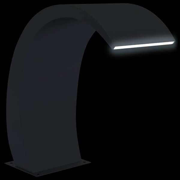 Bazénová fontána s LED 22 x 60 x 70 cm nerezová ocel 304 148881