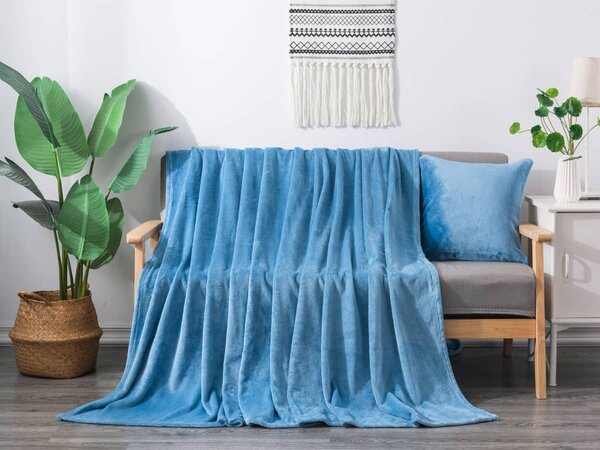 XPOSE® Mikroplyšová deka Exclusive - nová modrá 200x230 cm