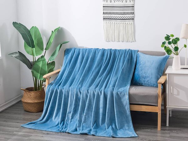 XPOSE® Mikroplyšová deka Exclusive - nová modrá 200x230 cm
