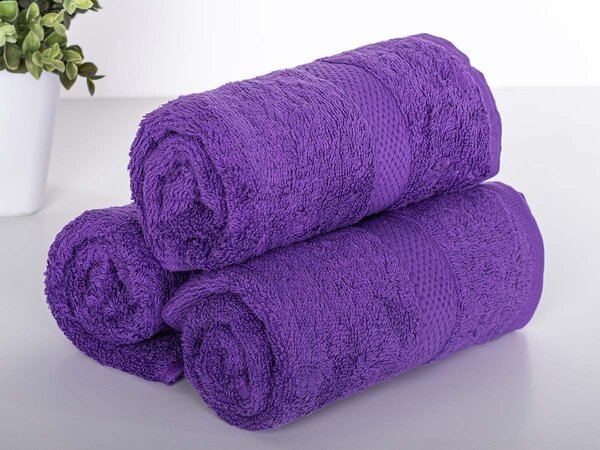 XPOSE® Froté ručník VERONA 3ks - fialový 30x50 cm