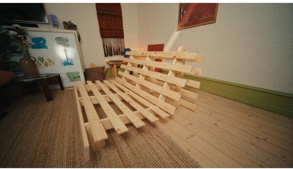 Hnědá rozkládací pohovka 140 cm Roots - Karup Design