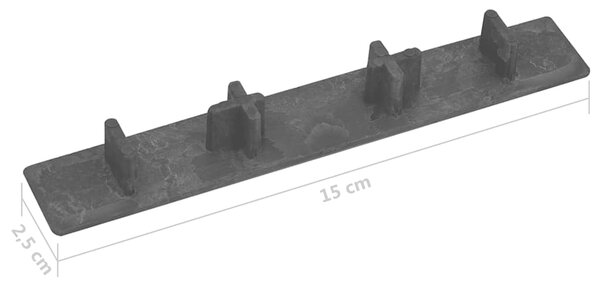 Koncové krytky 10 ks černé plast 149003