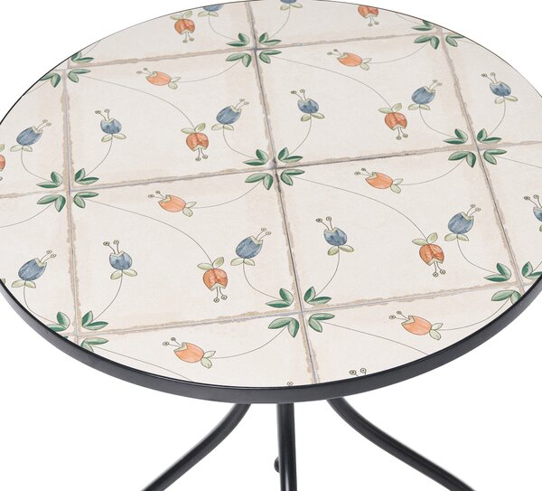 Bistro stolek CARONA 60 cm 60 cm Kov Černá
