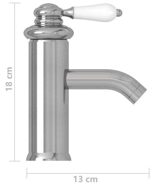 Koupelnová umyvadlová vodovodní baterie stříbrná 130 x 180 mm 149074
