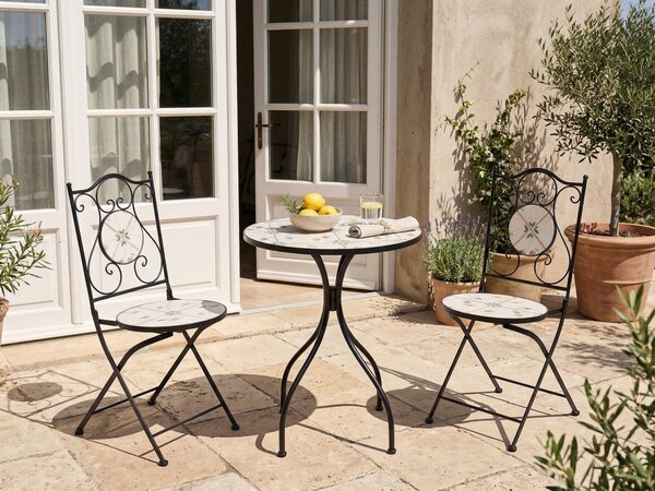 Bistro stolek CARONA 60 cm 60 cm Kov Černá