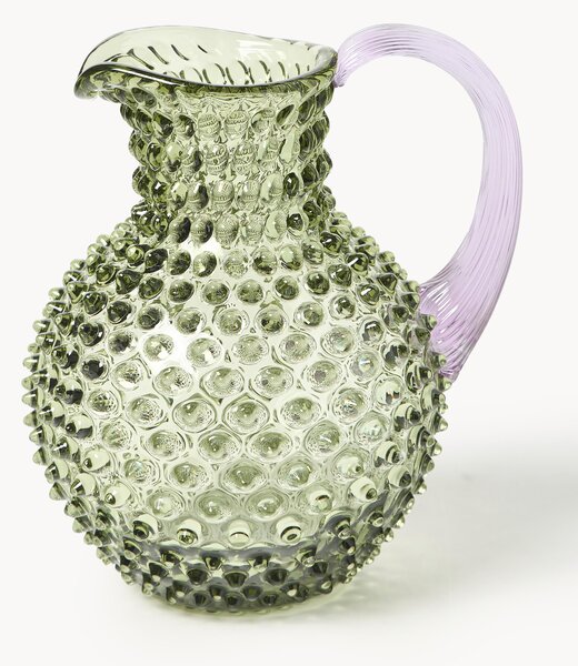 Ručně foukaný džbán Hobnail, 2 l