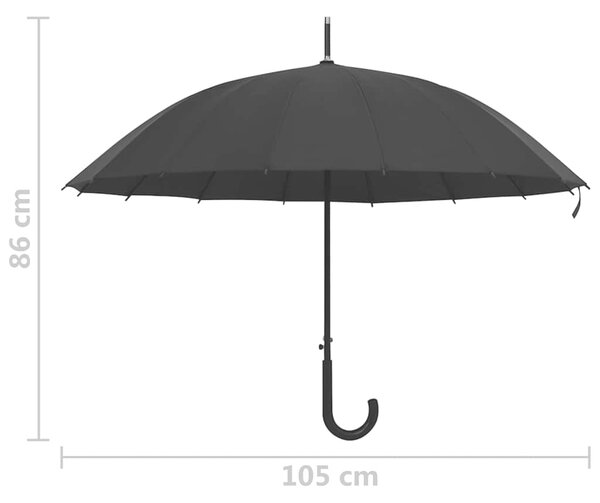 Deštník automatický černý 105 cm 149138