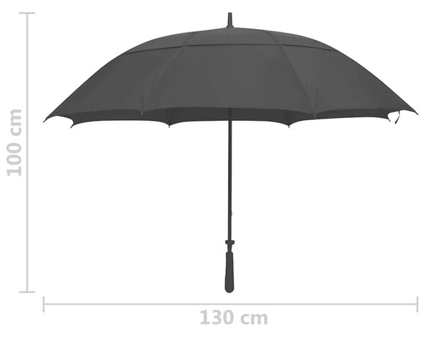 Deštník černý 130 cm 149140