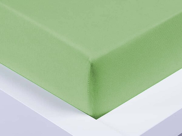 XPOSE® Jersey prostěradlo Exclusive - světle zelené 90x200 cm