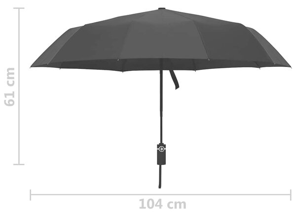Automatický skládací deštník černý 104 cm 149145