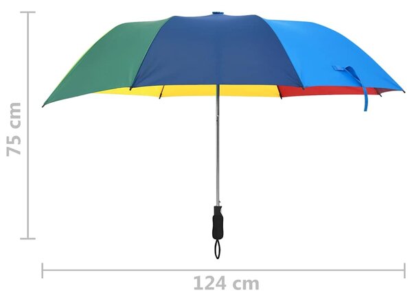 Automatický skládací deštník vícebarevný 124 cm 149143