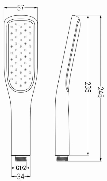 Mexen příslušenství - 1-bodový ruční sprchový set R-49, bílá/zlatá, 785496052-25