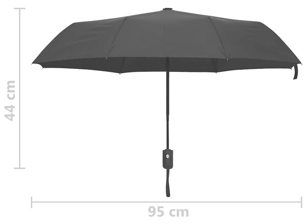 Automatický skládací deštník černý 95 cm 149144