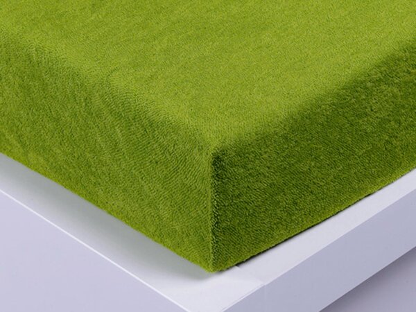 XPOSE® Froté prostěradlo Exclusive - zelené 90x200 cm
