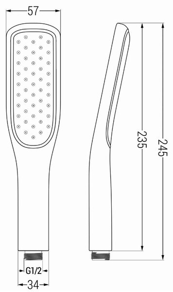 Mexen příslušenství - 1-bodový ruční sprchový set R-49, bílá/zlatá, 785496052-25