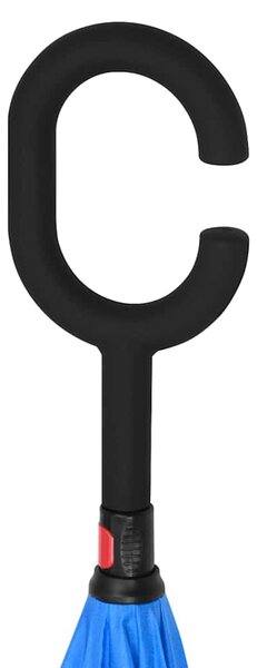 Deštník s rukojetí ve tvaru C černý 108 cm 149142