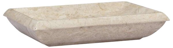 Umyvadlo krémové 50 x 35 x 10 cm mramor 149162