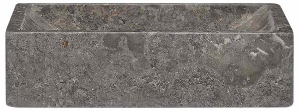 Umyvadlo 45 x 30 x 12 cm mramor šedé s vysokým leskem 149156