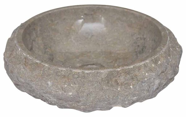 Umyvadlo šedé Ø 40 x12 cm mramor 149158