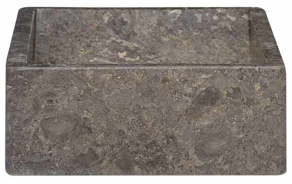 Umyvadlo 45 x 30 x 12 cm mramor šedé s vysokým leskem 149156