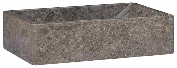 Umyvadlo 45 x 30 x 12 cm mramor šedé s vysokým leskem 149156