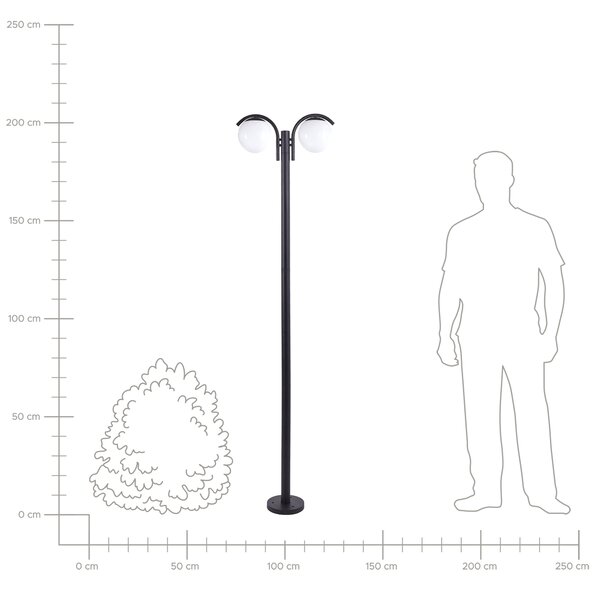 Venkovní sloupová lampa KULSI Černá