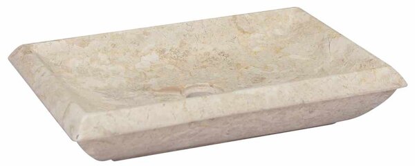 Umyvadlo krémové 50 x 35 x 10 cm mramor 149162