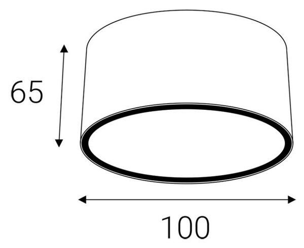LED2 1100501 MEDO stropní kulaté extériové svítidlo 100mm IP54 bílá