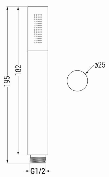 Mexen příslušenství - podomítkový 1-bodový ruční sprchový set R-70, růžově zlatá, 785706051-60