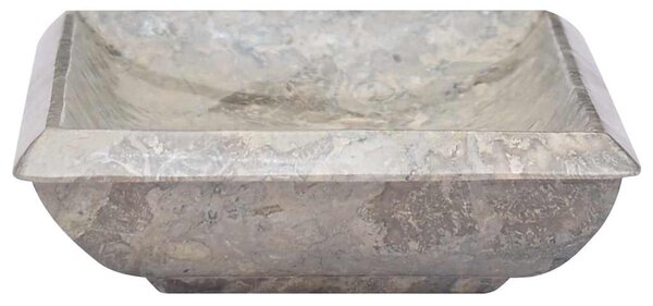 Umyvadlo šedé 50 x 35 x 10 cm mramor 149164