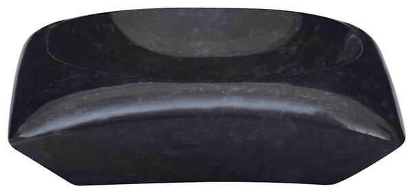 Umyvadlo černé 50 x 35 x 10 cm mramor 149166