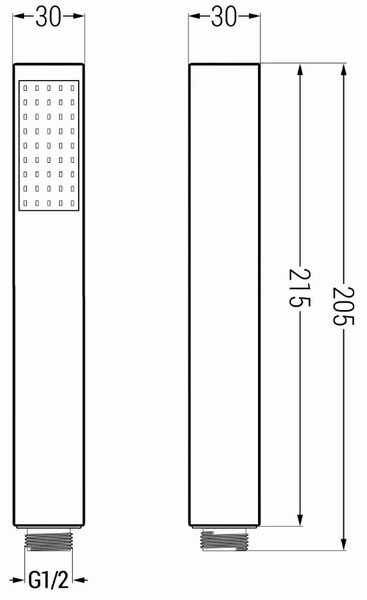 Mexen příslušenství - 1-bodový ruční sprchový set R-77, chrom, 785776052-00